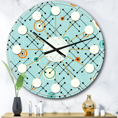 Horloge murale rétro Mid-Century