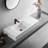 Bathroom Sink, Solid Surface Material, Wall-Mount or Countertop Install, 47" with Single Faucet Hole-69275328