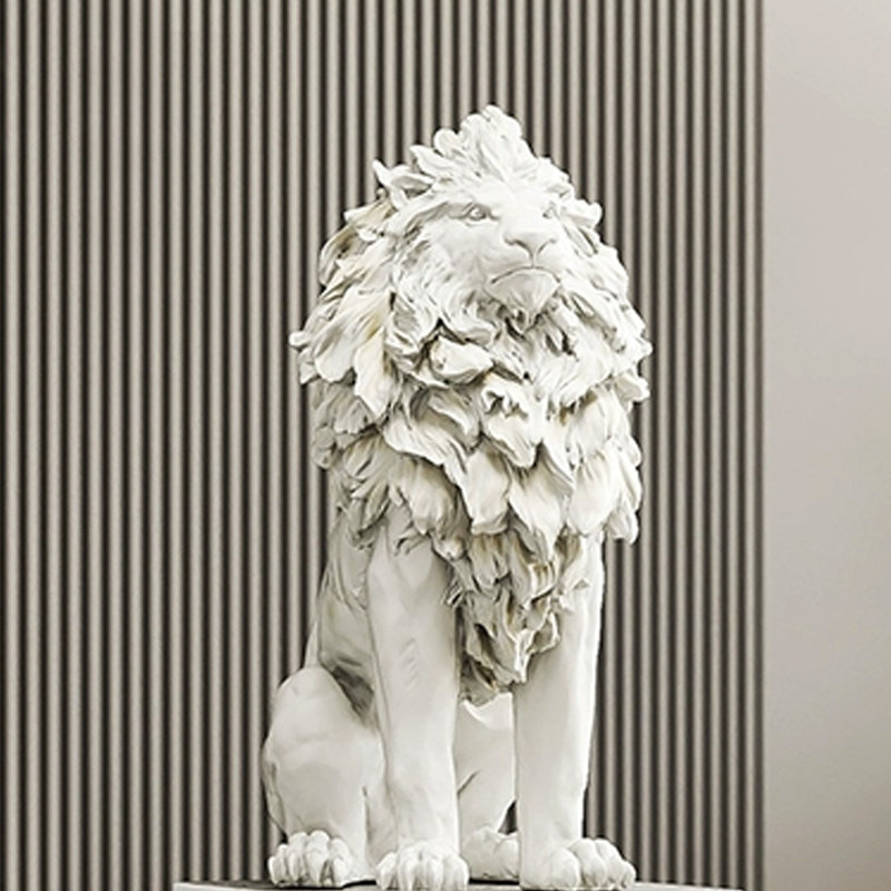 Modern Resin Statue Decorative Object, White