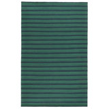 Palma 2x3 Hand Woven Performance Stripe Green Fabric Rug
