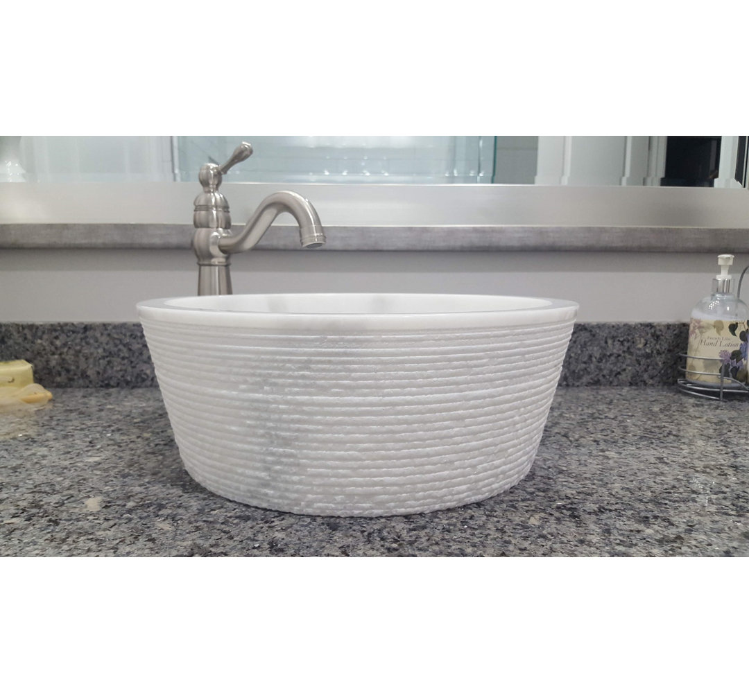 TashMart 16'' Stone Circular Bathroom Sink TashMart Sink 