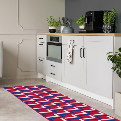 Tapis de couloir rose