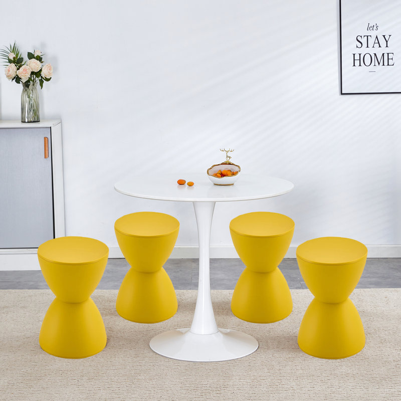 (ensemble de 4) tabourets d'appoint modernes Prince, Jaune