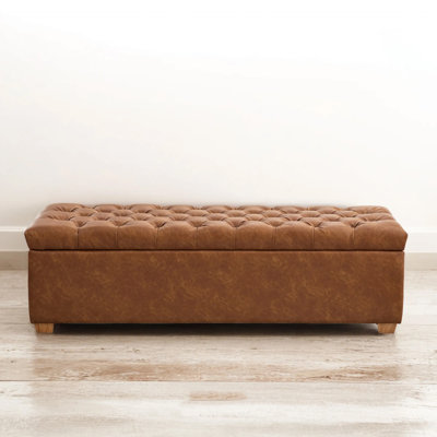 60"w Upholstered Tufted Storage Bench