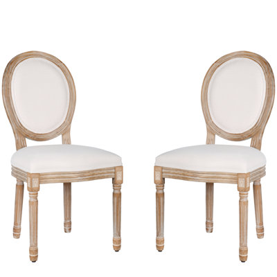 Ensemble de 2 chaises de salle à manger H 37,7 po French Provincial