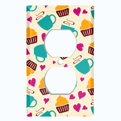 Plaque murale prise de café 1 tasse en forme de cœur Cupcake Coffee Cups