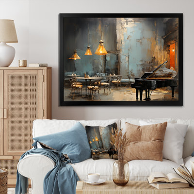 Rétro Sonate de Pinao dans Jazz Café III - musique Jazz Art mural