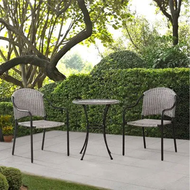 Hobscheid Round Metal Outdoor Bistro Table , 24'' in. W 24'' in. D