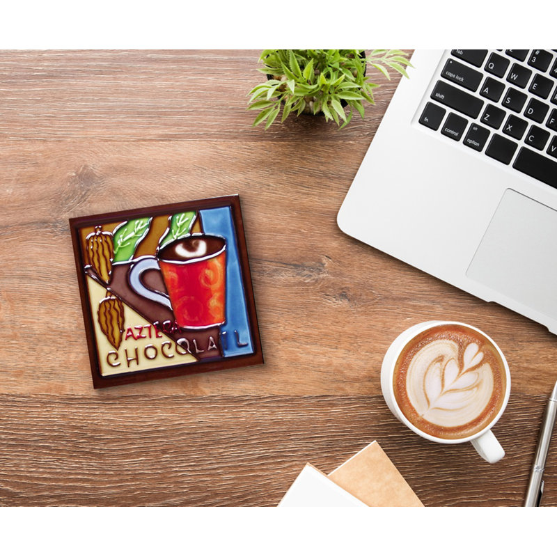 Dark Coffee #2 Wall Décor 4x4" Ceramic Coaster