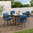 Maine Outdoor 5 Piece Steel Wicker Dinning Bar Stools  With Fire Pit-1655352854