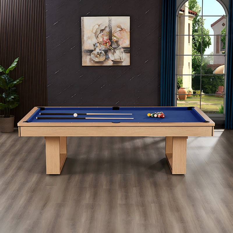Table de ping-pong et table de billard multifonctionnelle 3 en 1 8 pi Blue American, L 96,06 po x l 51,97 po x H 31,89 po