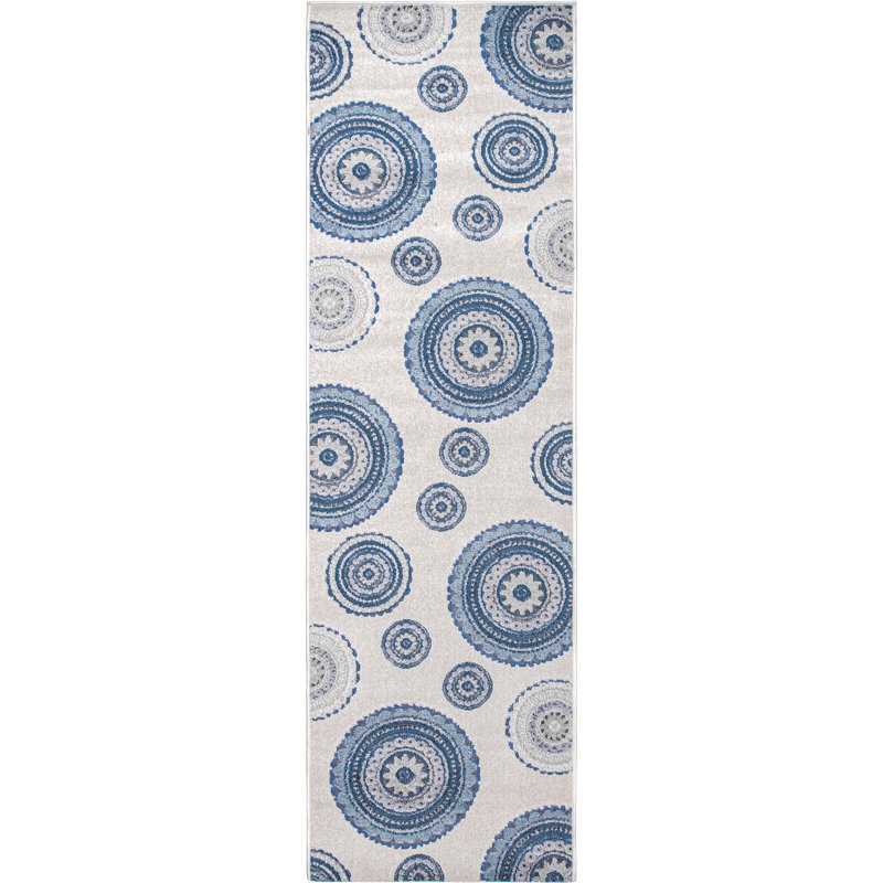 Tapis géométrique intérieur / extérieur Ramus, Tapis de couloir 2 pi 6 po x 12 pi