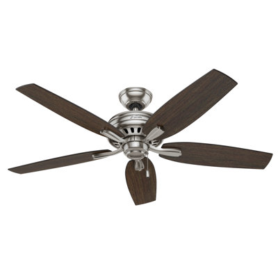 Newsome 52" 5 - Blade Traditional Indoor Ceiling Fan with Pull Chain