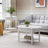 Coastal Solid Wood Oval Coffee Table-1617759630