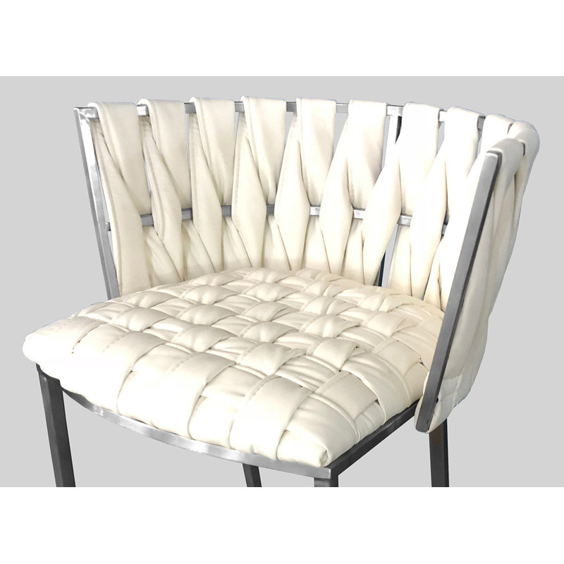Tabouret de bar 35 po Ellender, Blanc neige, Tabouret 30 "