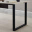 6 Seater 1.5m Scandinavian Minimalism Warm/Cool Grey Marble Effect Dining Table With Metal Base-483595324