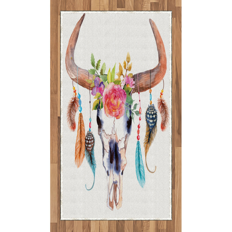 Watercolor High Density Long Fiber Poly Threads Decorative Area Rug Carpet, Rectangle 2'7" x 5'