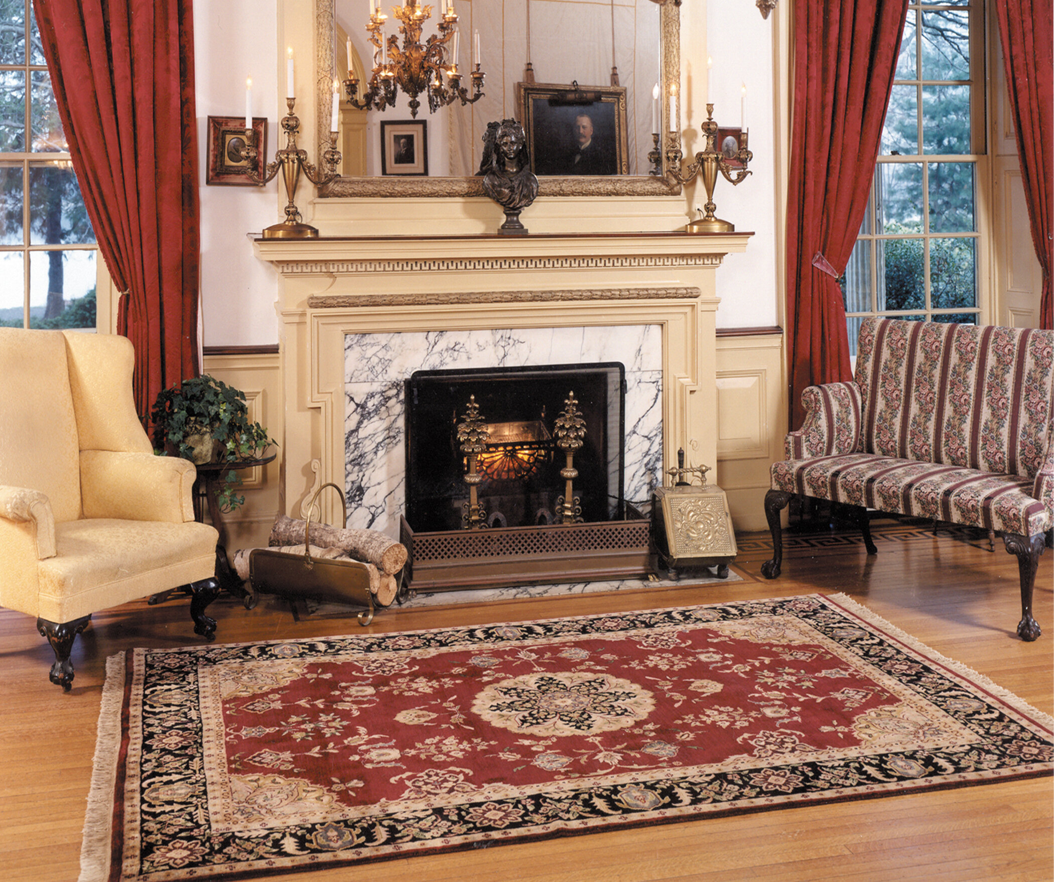 Astoria Grand Fitz Oriental Handmade Tufted Wool Burgundy/Red Area Rug ...