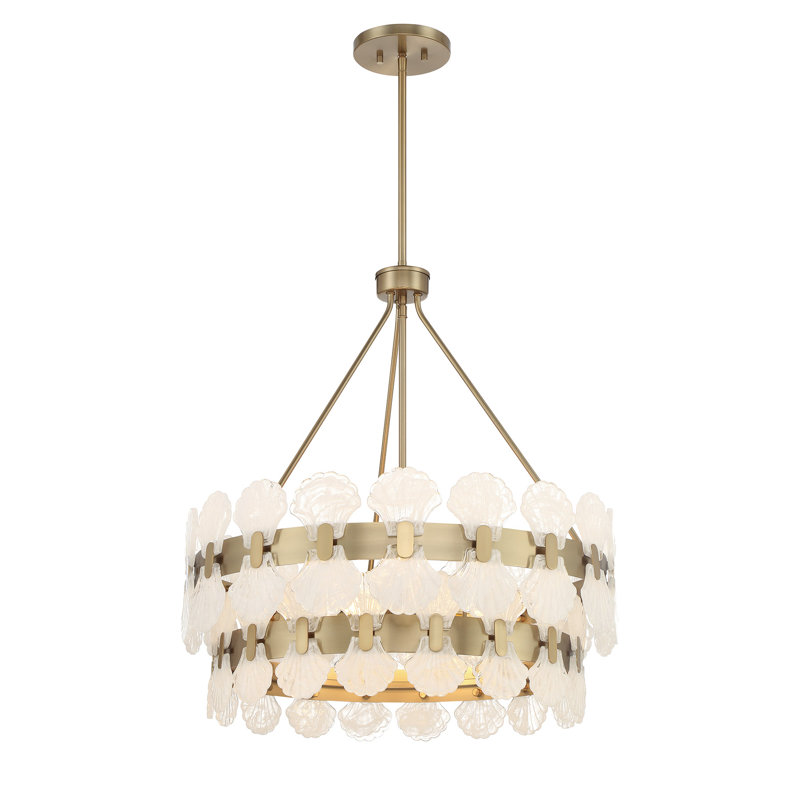 Lustre 5 lumières Bancroft en laiton noble, Laiton