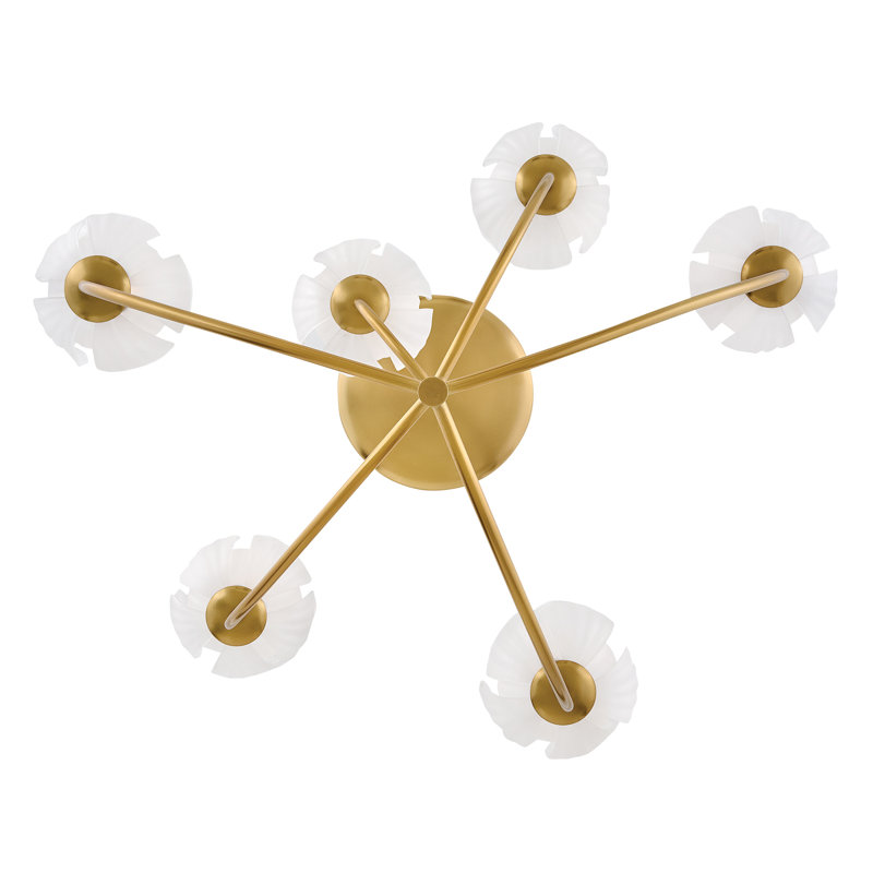 Fantine 6 - Light Chandelier, White