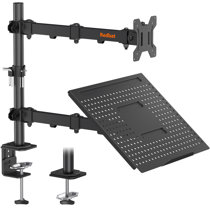 BONTEC Dual Monitor Stand Arm Desk Mount 13-27” Screen Tilt Swivel