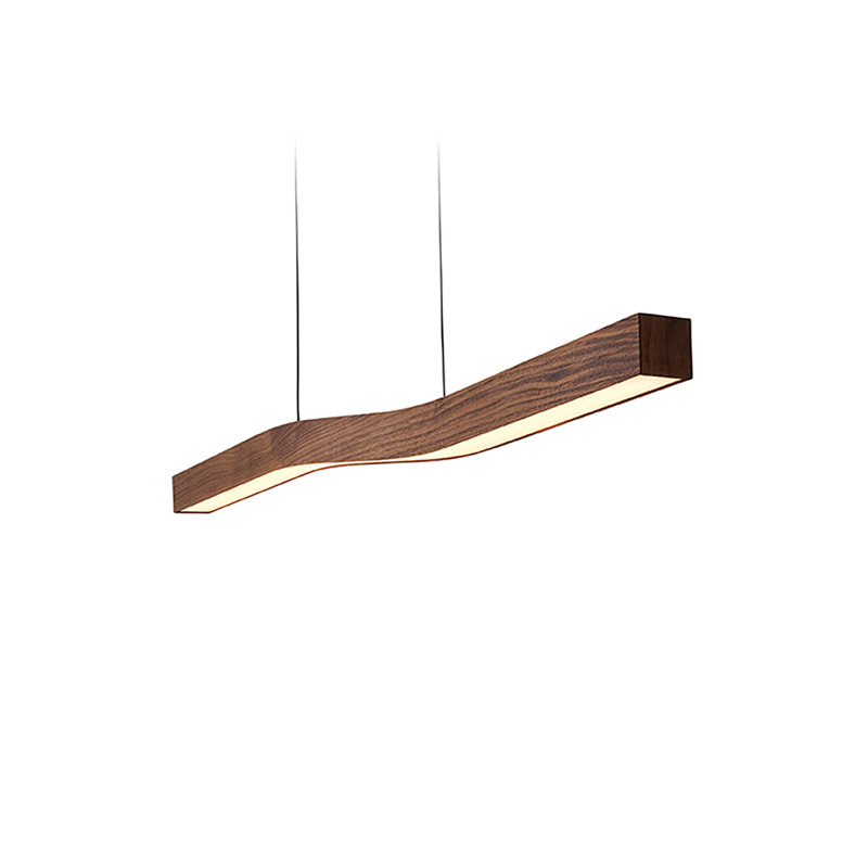 Camur 1 - Light LED Unique/Statement Pendant, Walnut, 2700K