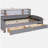 Double size platform bed with storage and drawers-403588927