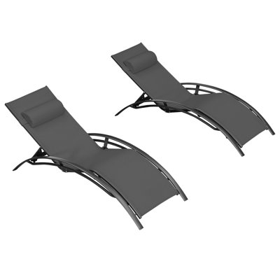 Patio Chaise Lounge Double Outdoor Beach Pool Sunbathing Lawn Lounger Recliner Outside Tanning Chairs For All Weather by Wrought Studio