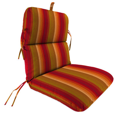 22" x 45" Outdoor Chair Cushion with Ties and Loop
