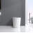 Modern Smart Toilet With Bidet Seat Builtin, Intelligent Toilet  Auto Open/Close Seat, Foot Sensor, LED Display,Night Light, Warm Water & Dryer,White-124934877