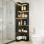 5 Tier Corner Bathroom Storage Shelf With 16 Colour + 4 Dynamic Modes LED Lights,L Shaped Freestanding Shelf Stand-973585185