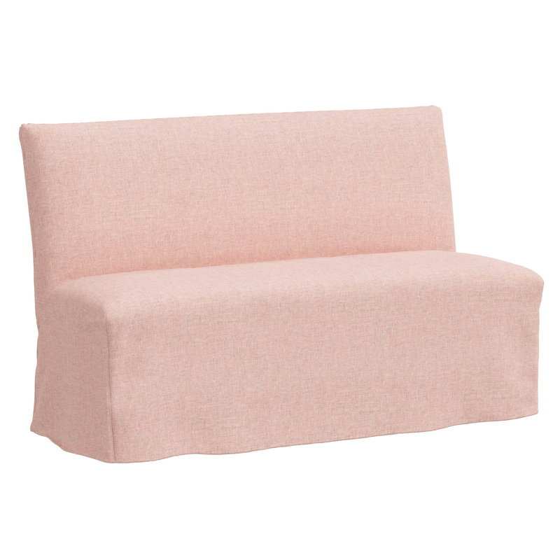 Banc rembourré Ivka, Lin quartz rose texturé Zuma