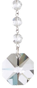 Esmery 6 - Light Chandelier, White, Clear Heritage Crystal