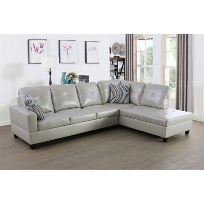Canapé modulaire en cuir 2 pièces Bawan