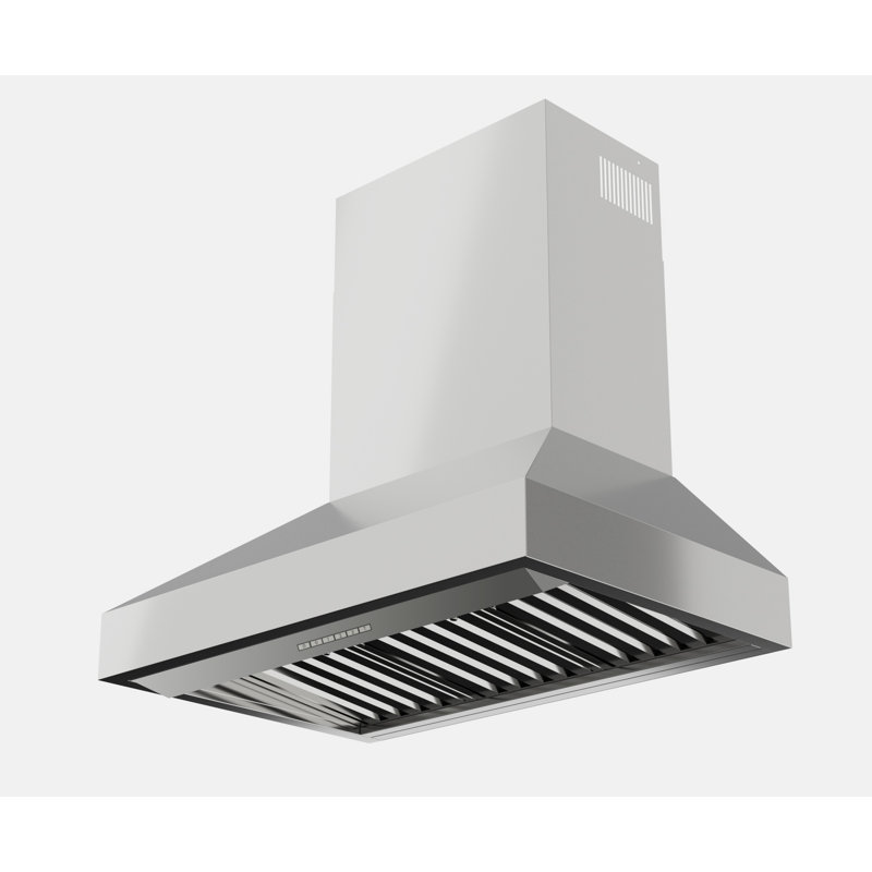 42in Pro Wall Chimney Hood Ss Straight Lip 1000 Cfm