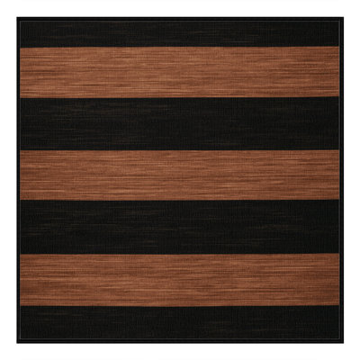 Machine Washable Horizontal Stripes Gray Area Rug