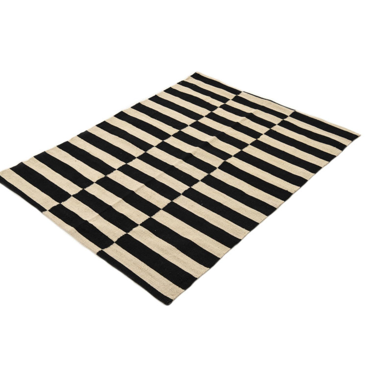 Tapis noir et blanc Orta