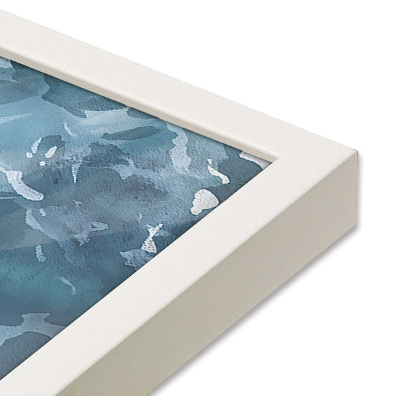 «Waves on Amber Sand», reproduction encadrée, H 25 po x l 19 po, Blanc opaque
