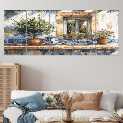 Blue And Green Kitchen Greek Kitchen - Kitchen Wall Art Living Room Set