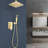 1-Spray Patterns 10 In. Ceiling Mount Dual Fixed And Handheld Shower Head 2.5 GPM-111649939