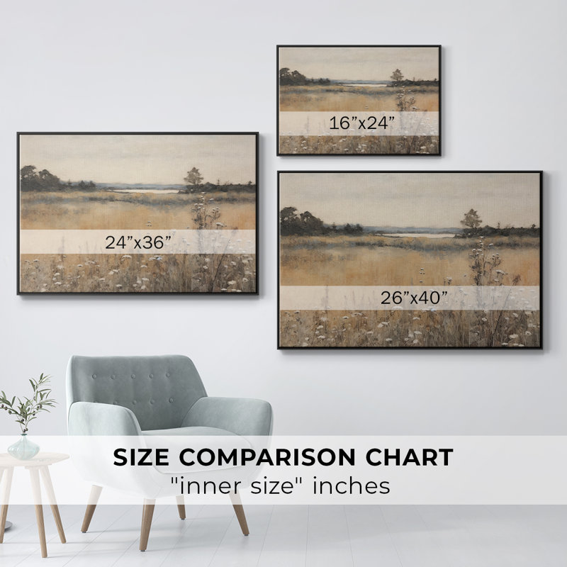 «Vintage Landscape -IX» sur, Noir, H 25 po x l 37 po