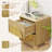 Mid-Century Fluted Nightstand with Moon Handle-401558275-391696819