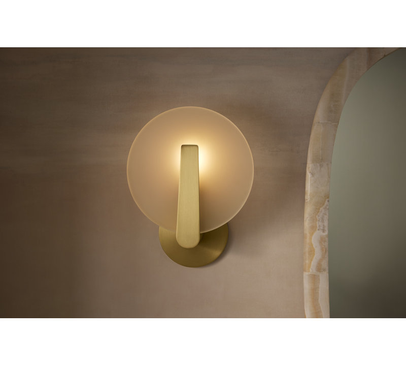Hint One-Light Sconce, Brushed Brass