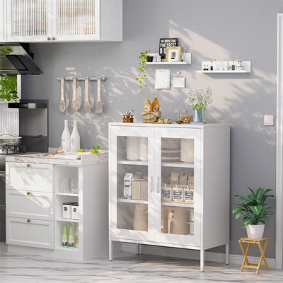 Armoire de rangement en métal avec portes en filet