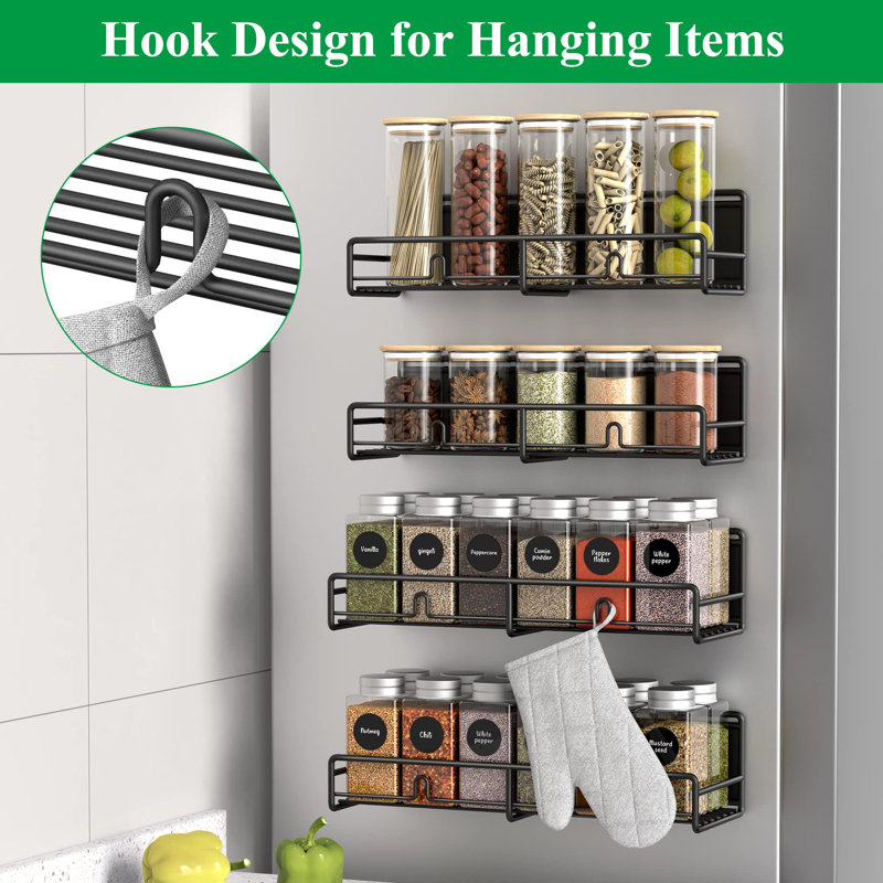 Wall Spice Rack, Matt Black