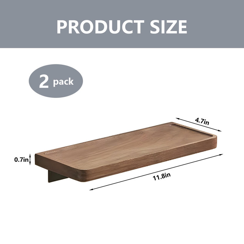 Cescily Corner Shelf, 4" H x 11.8" W x 4.7" D