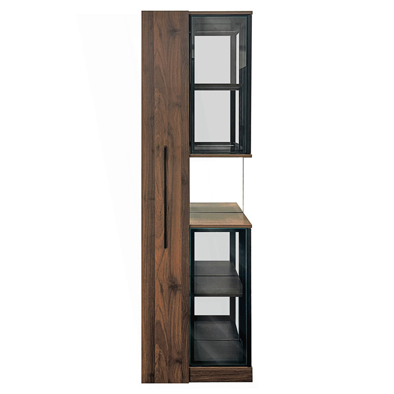 Vitrine avec portes et lumières en verre
