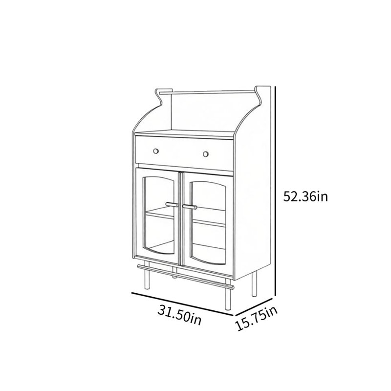 Armoire d'appoint à deux niveaux Médiévale