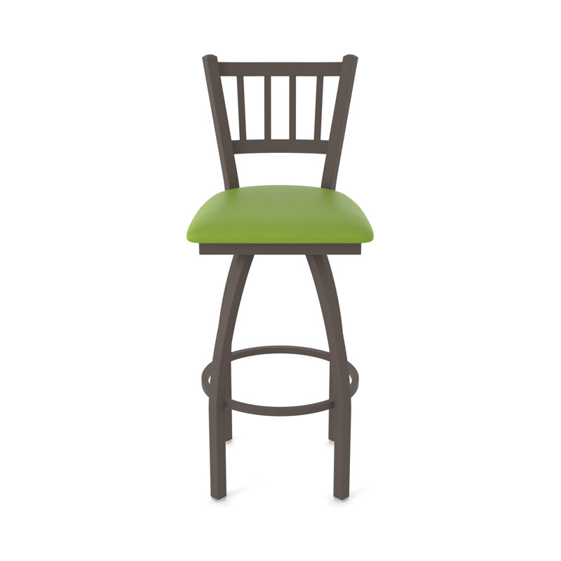 Tabouret pivotant 810 Contessa, Vinyle - vert kiwi Canter, Bronze, Très grand (siège d'une hauteur de 36 po)