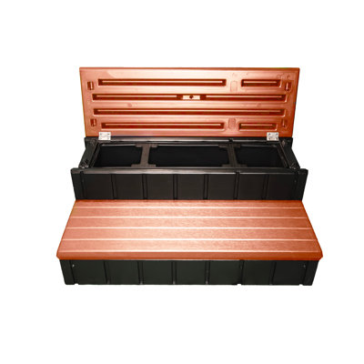 Confer Plastics 36" Storage Spa Steps Espresso
